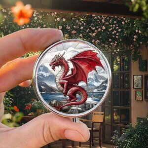 1pc   Red Dragon Pill Box